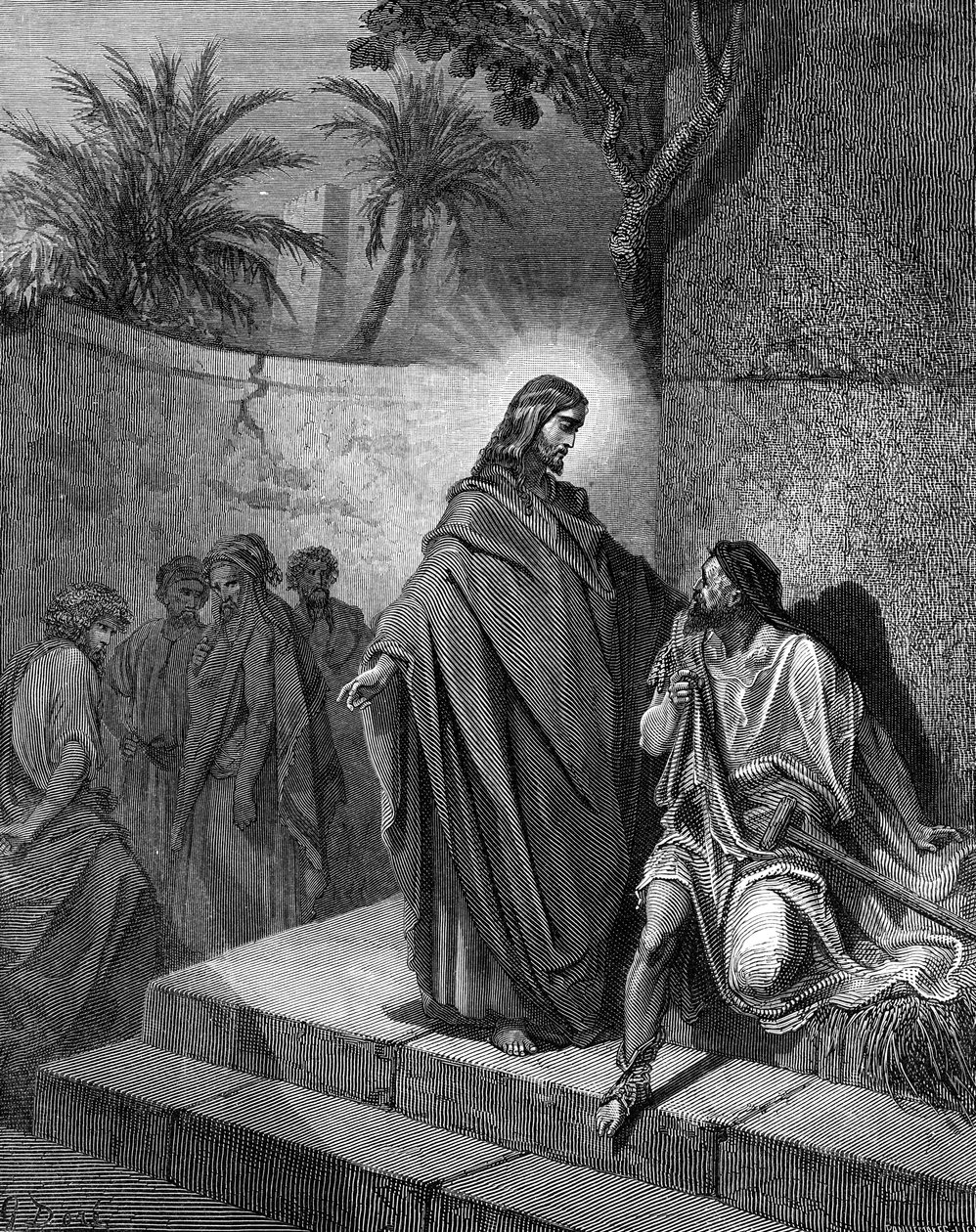 Jésus guérit un homme paralytique - Gustave Dore