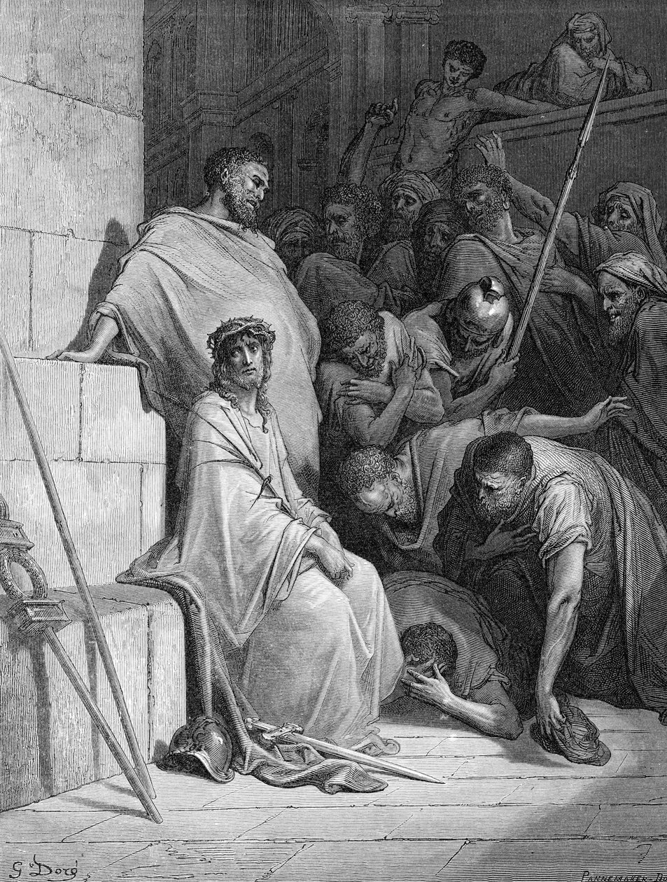 Jésus est moqué par les soldats romains - Gustave Dore