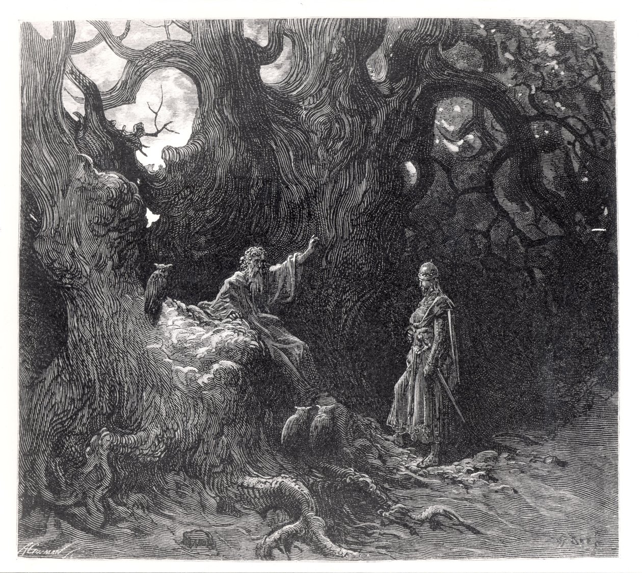 Merlin dans la forêt de Brocéliande, de 