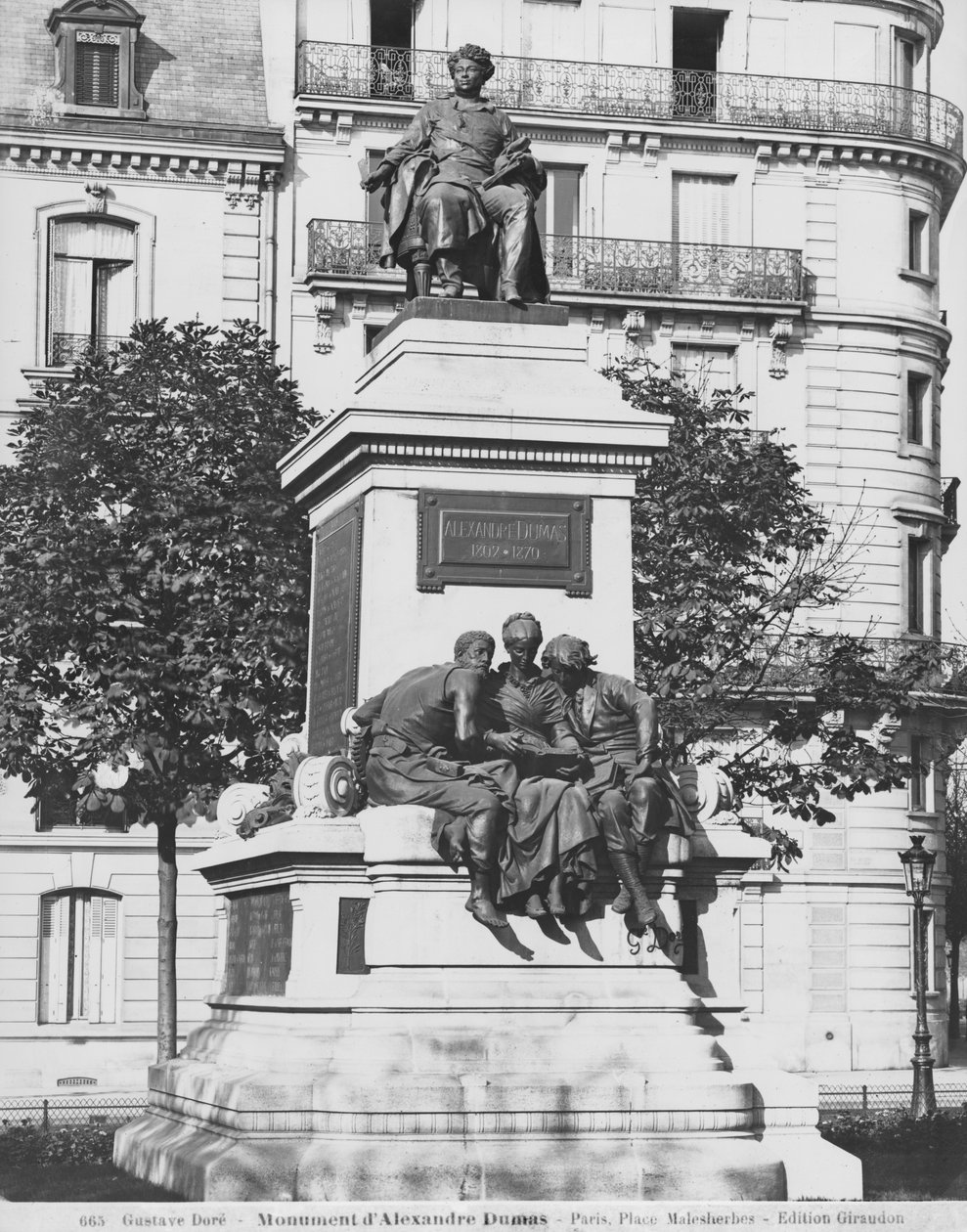 Monument à Alexandre Dumas Père, 1883 (pierre et bronze) - Gustave Dore