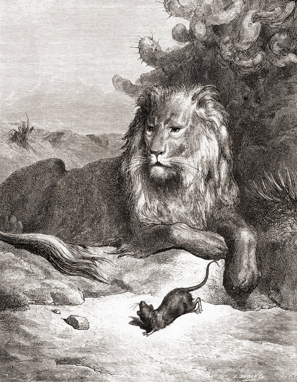 Le Lion et le Rat, tiré d