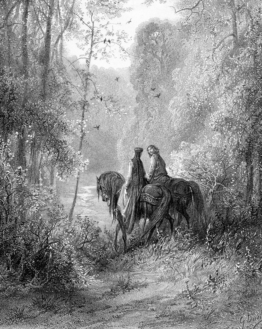 Ils se sont émerveillés dans les bois qui semblaient un paradis de fleurs - Gustave Dore