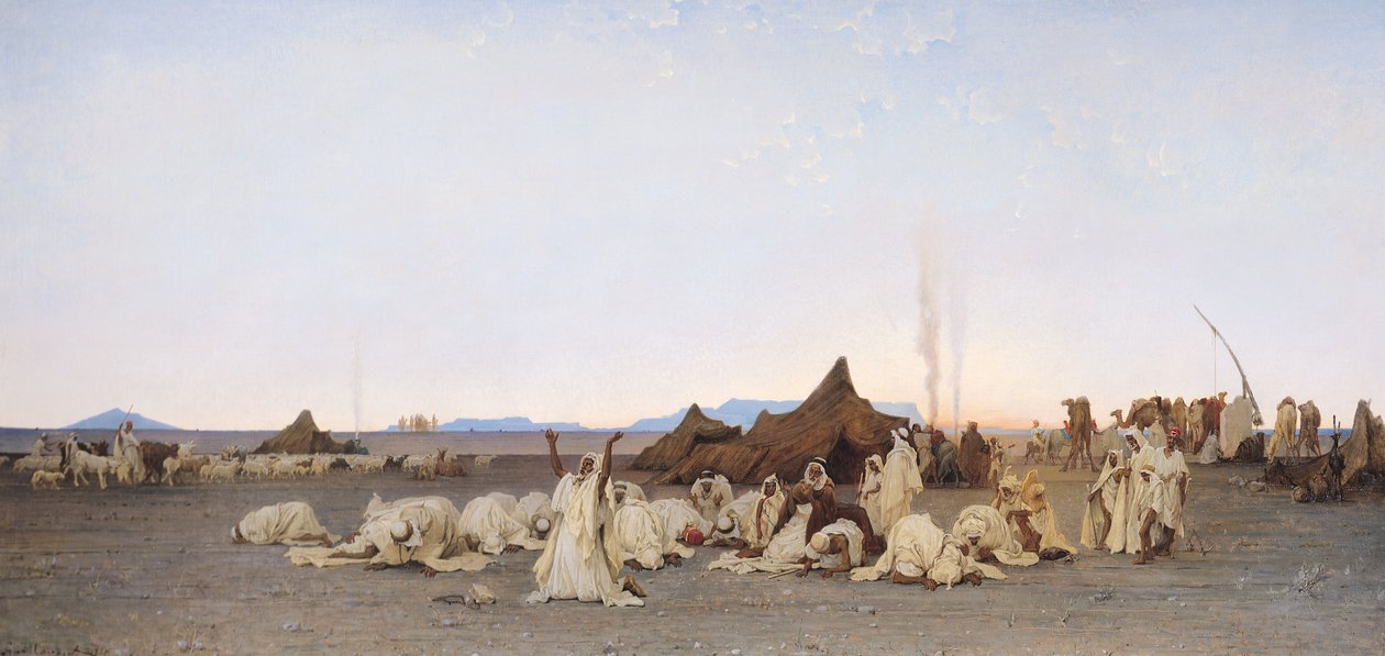 Prière du soir au Sahara, 1863 - Gustave Guillaumet