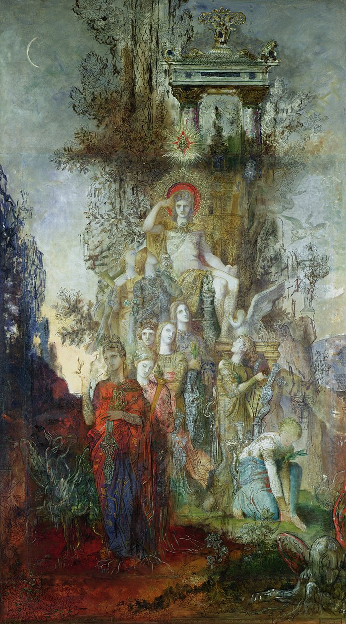 Les Muses quittant leur père Apollon pour aller éclairer le monde - Gustave Moreau