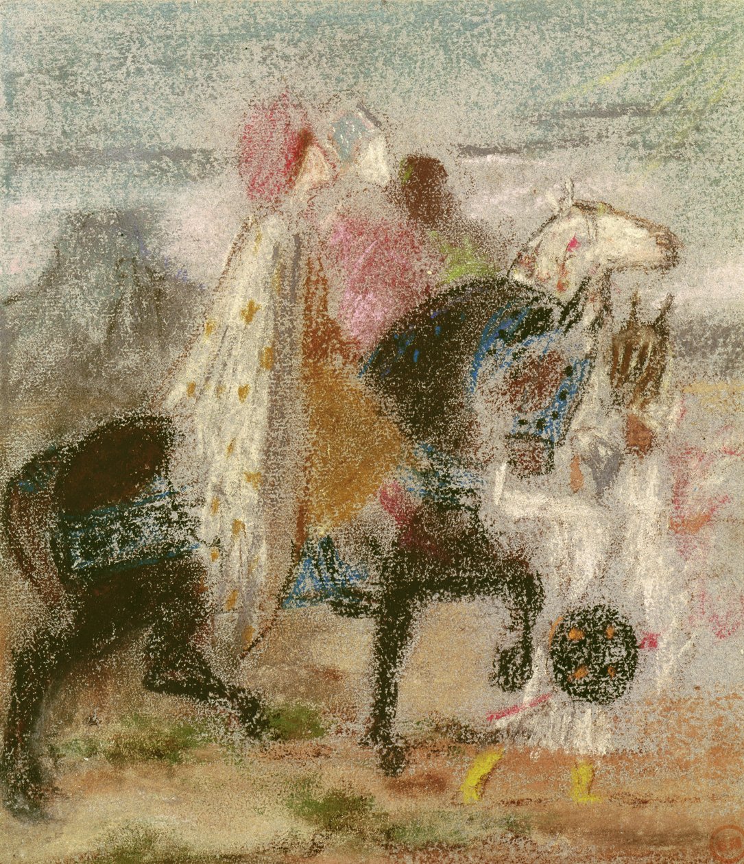 Les trois mages, commencé en 1860 et retravaillé après 1882 - Gustave Moreau
