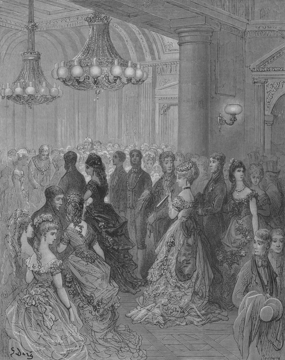 Mansion-House, au bal - Gustave after Dore