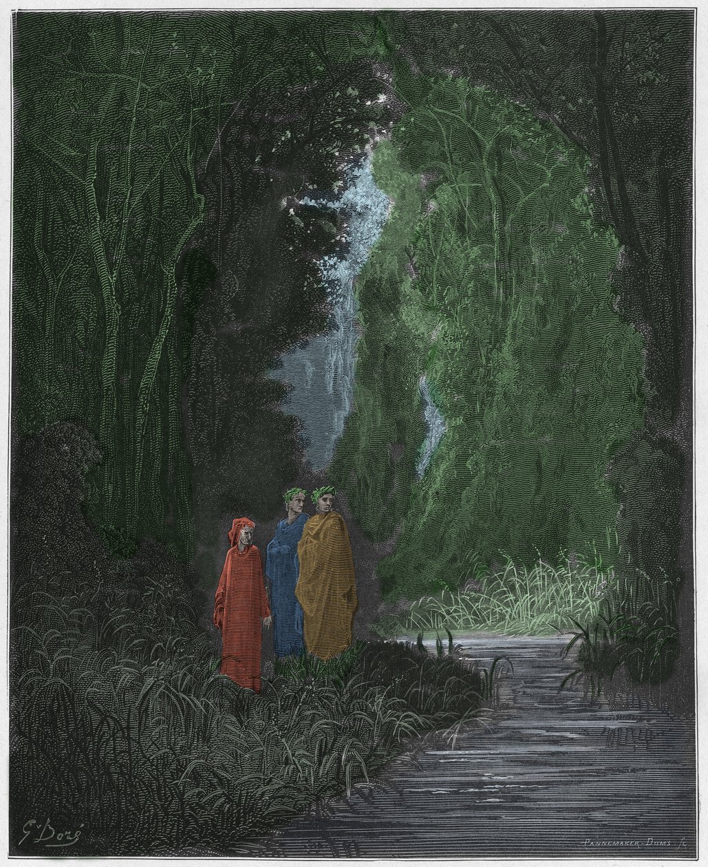 Purgatoire, Chant 28 : Dante, Virgile et Stace dans l