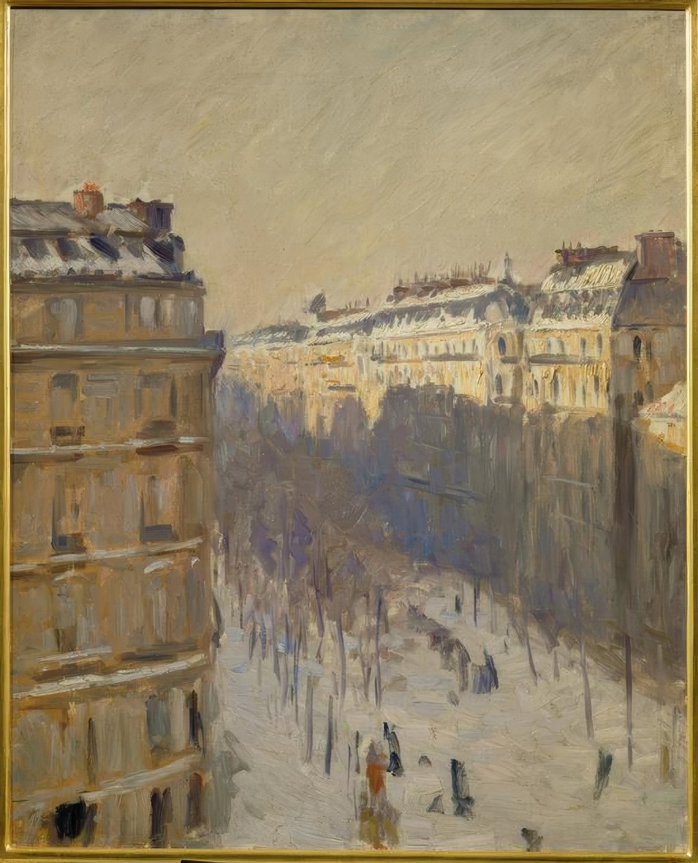 Boulevard Haussmann, effet de neige - Gustave Caillebotte