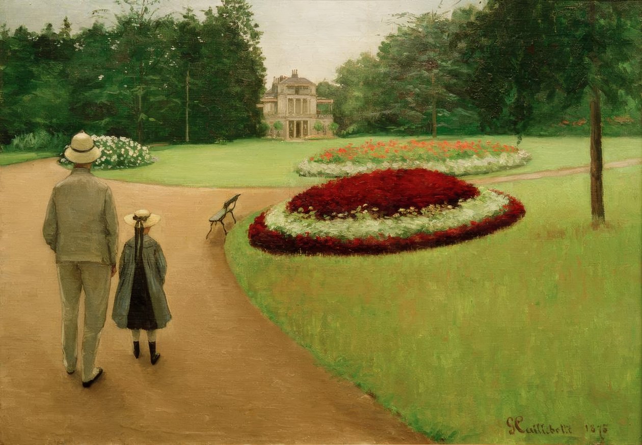 Le parc de la propriété à Yerres - Gustave Caillebotte