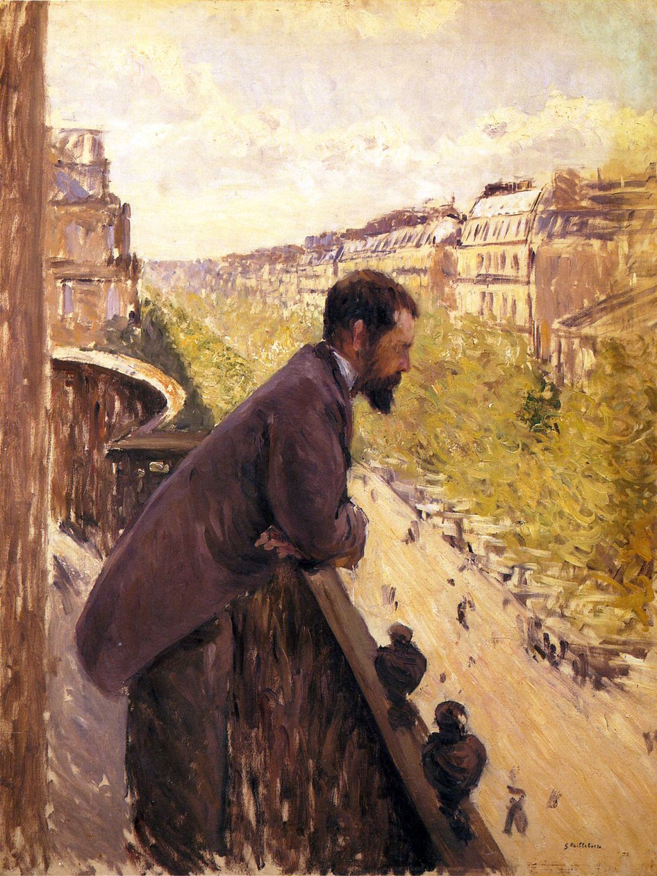 Homme au balcon - Gustave Caillebotte