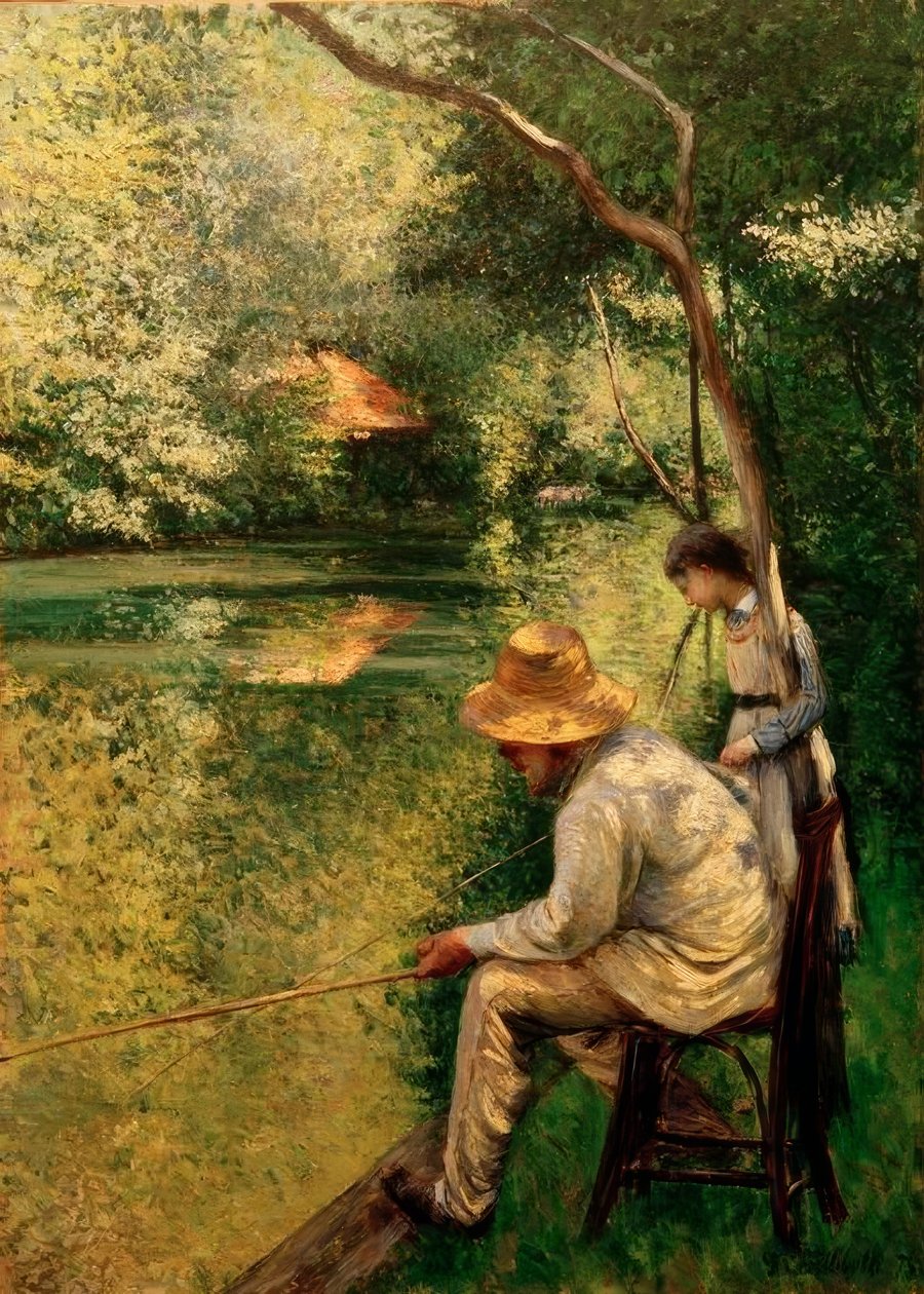 Pêche à la ligne - Gustave Caillebotte