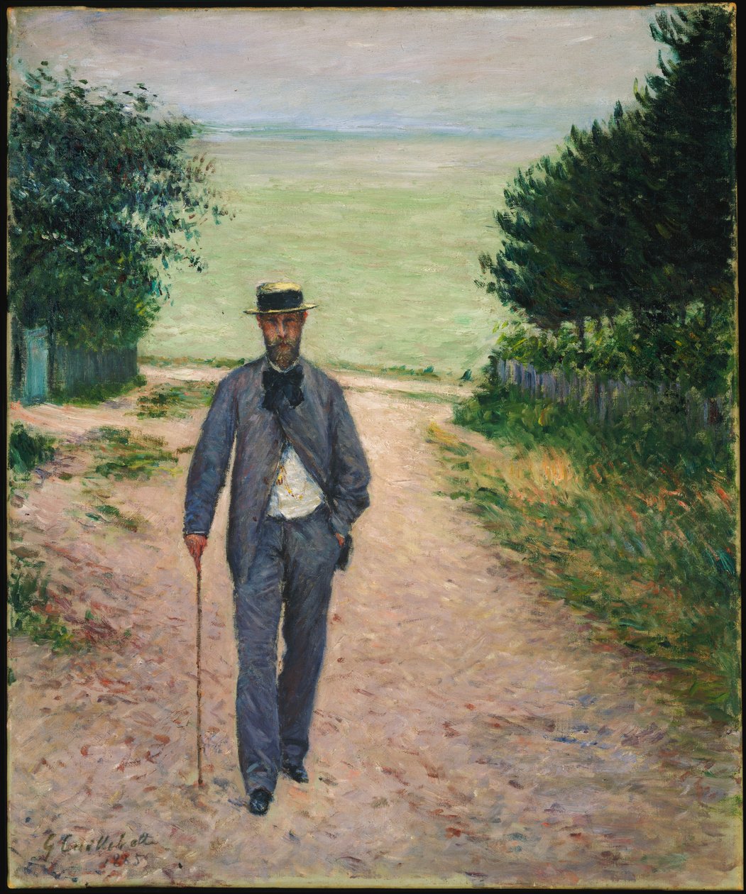 Promeneur au bord de la mer - Gustave Caillebotte