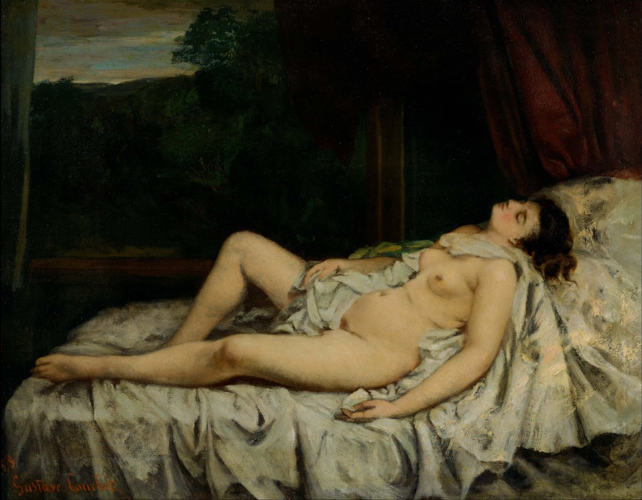 Dormir nu - Gustave Courbet