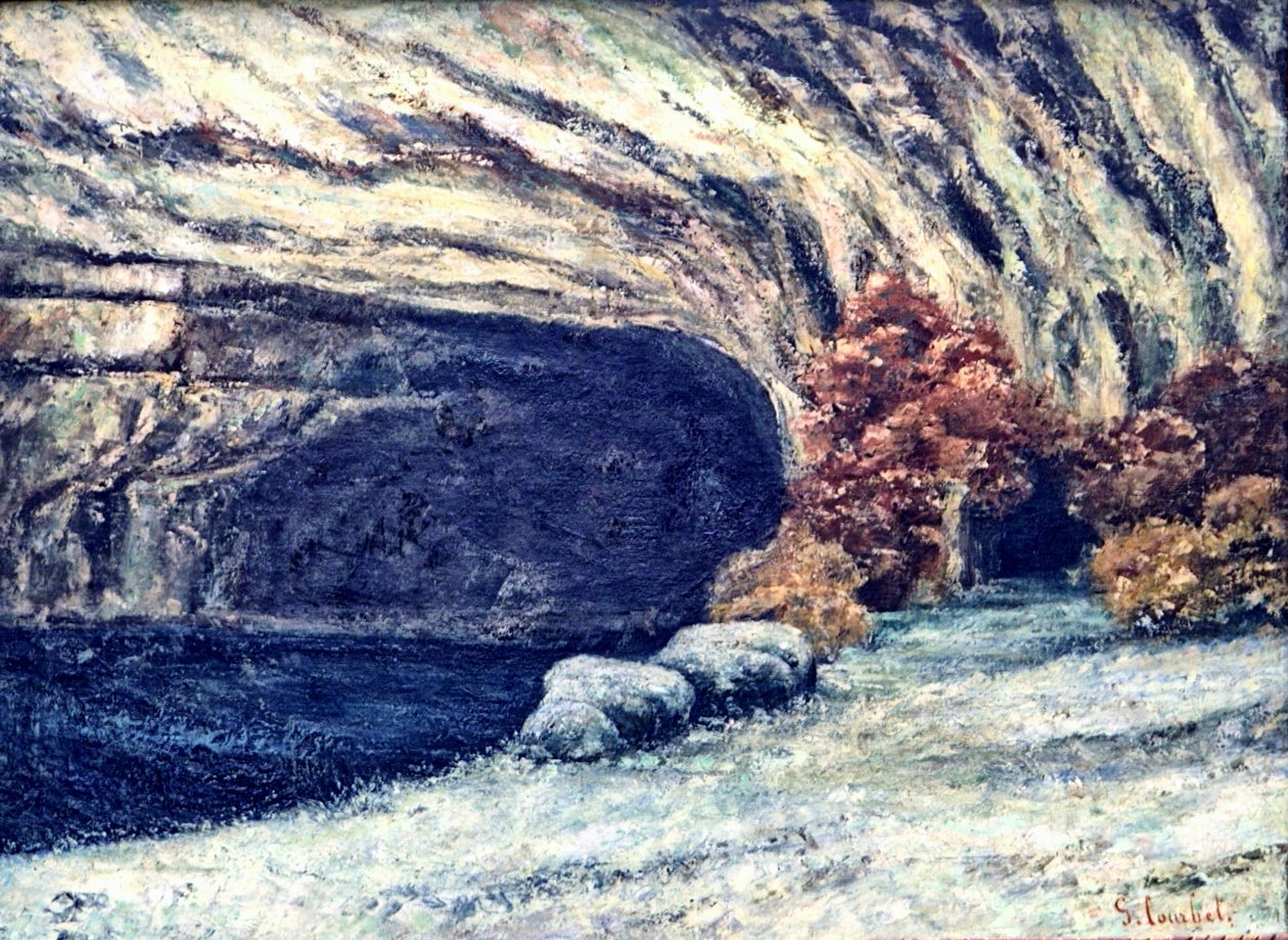 Grotte de la Loue enneigée - Gustave Courbet