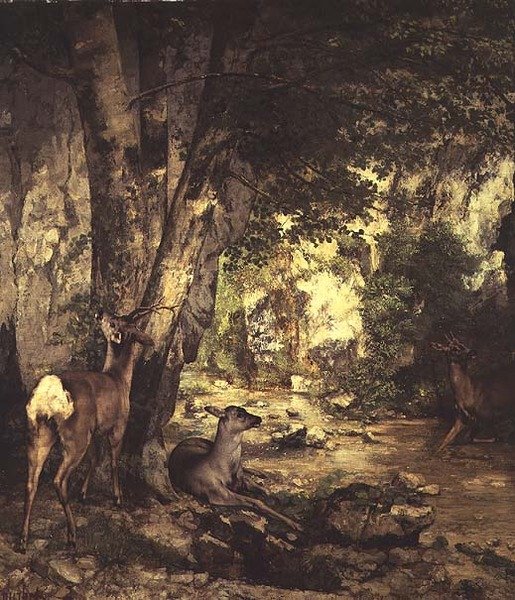 La Remise des Chevreuils (détail) - Gustave Courbet