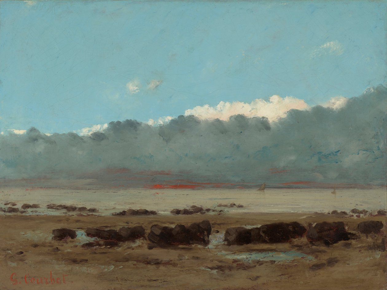 Rochers noirs près de Trouville - Gustave Courbet