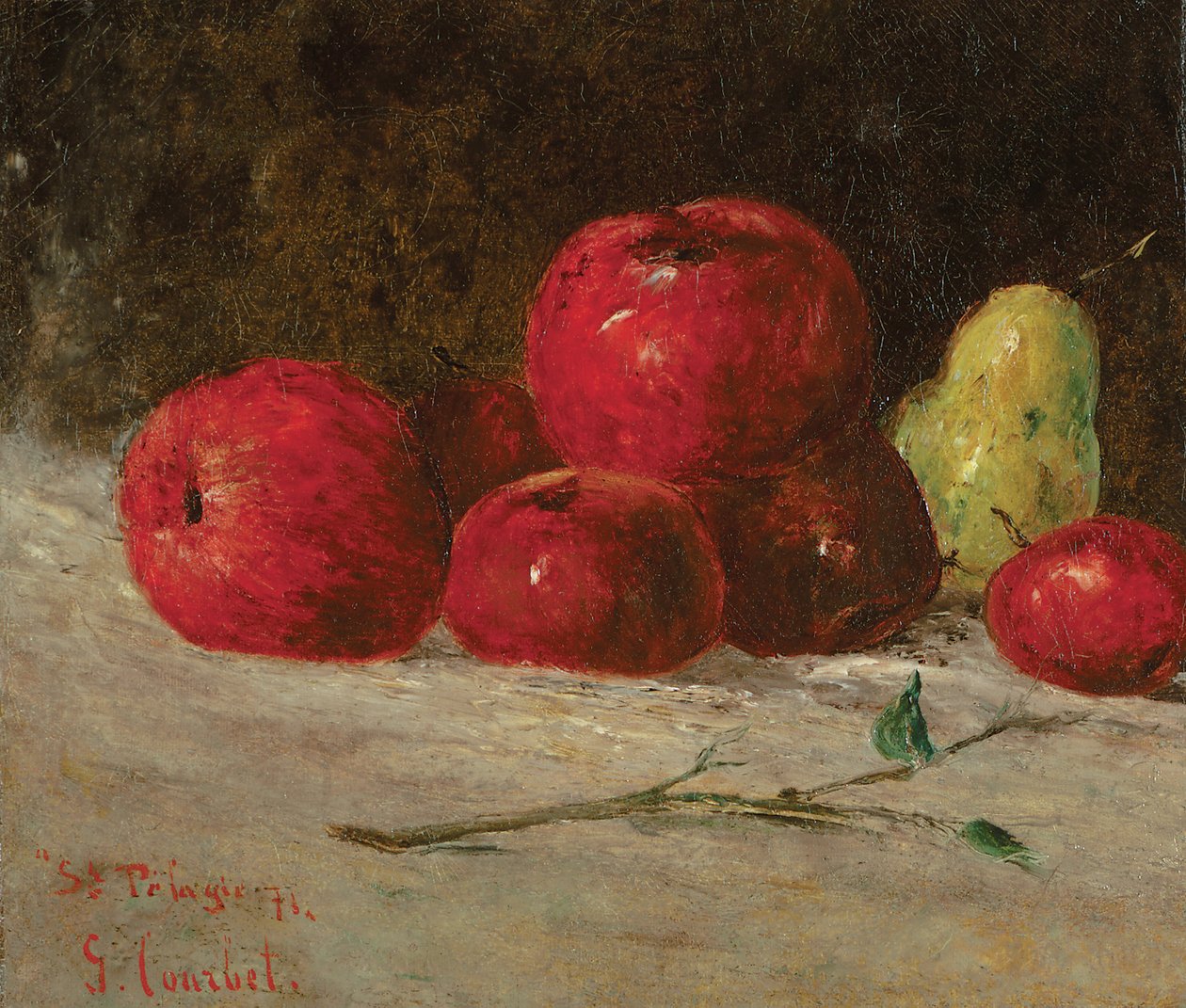 Nature morte, pommes et poires, 1871 - Gustave Courbet