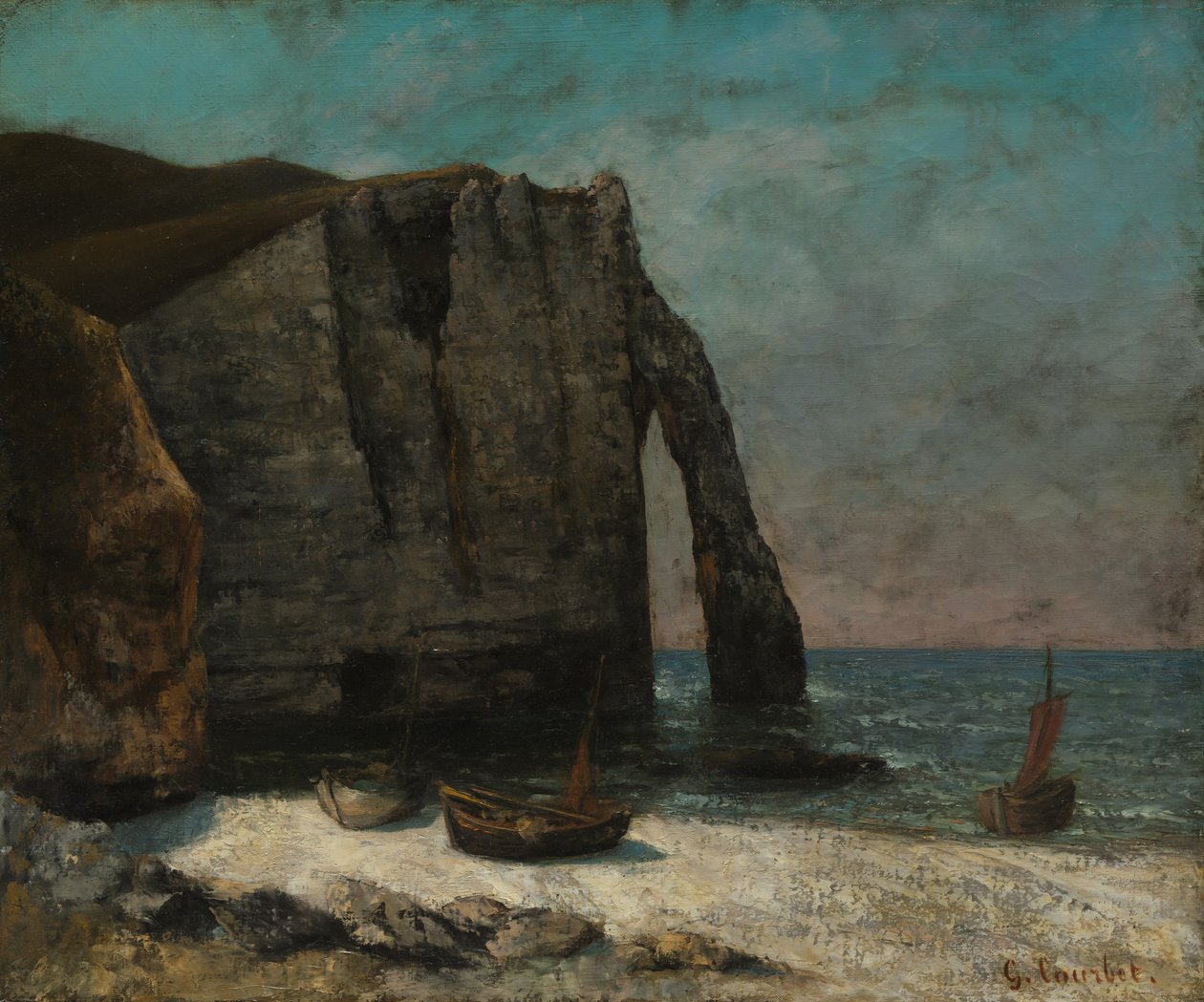 La Falaise à Étretat, après 1872 - Gustave Courbet