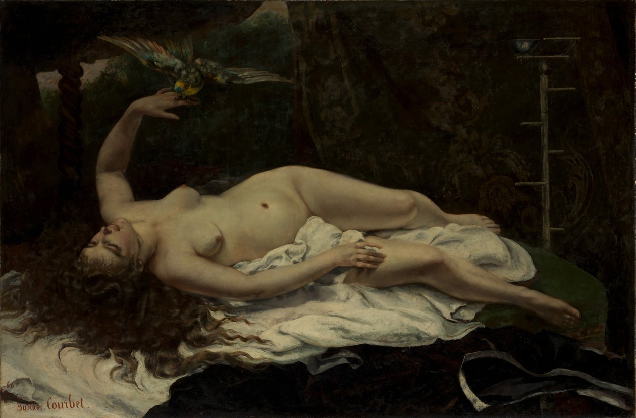 Femme avec un perroquet - Gustave Courbet