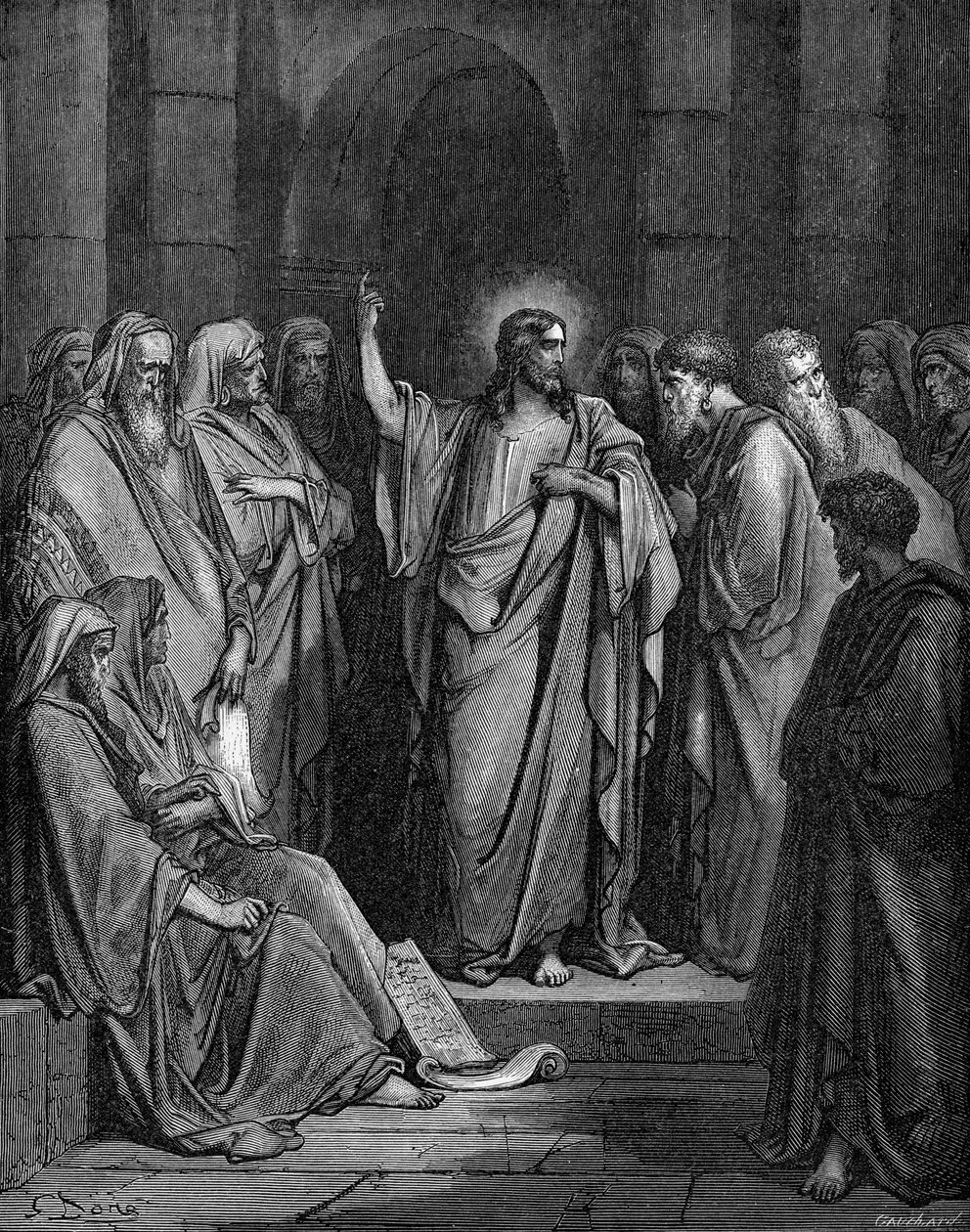 Le Christ dans la synagogue - Gustave Dore