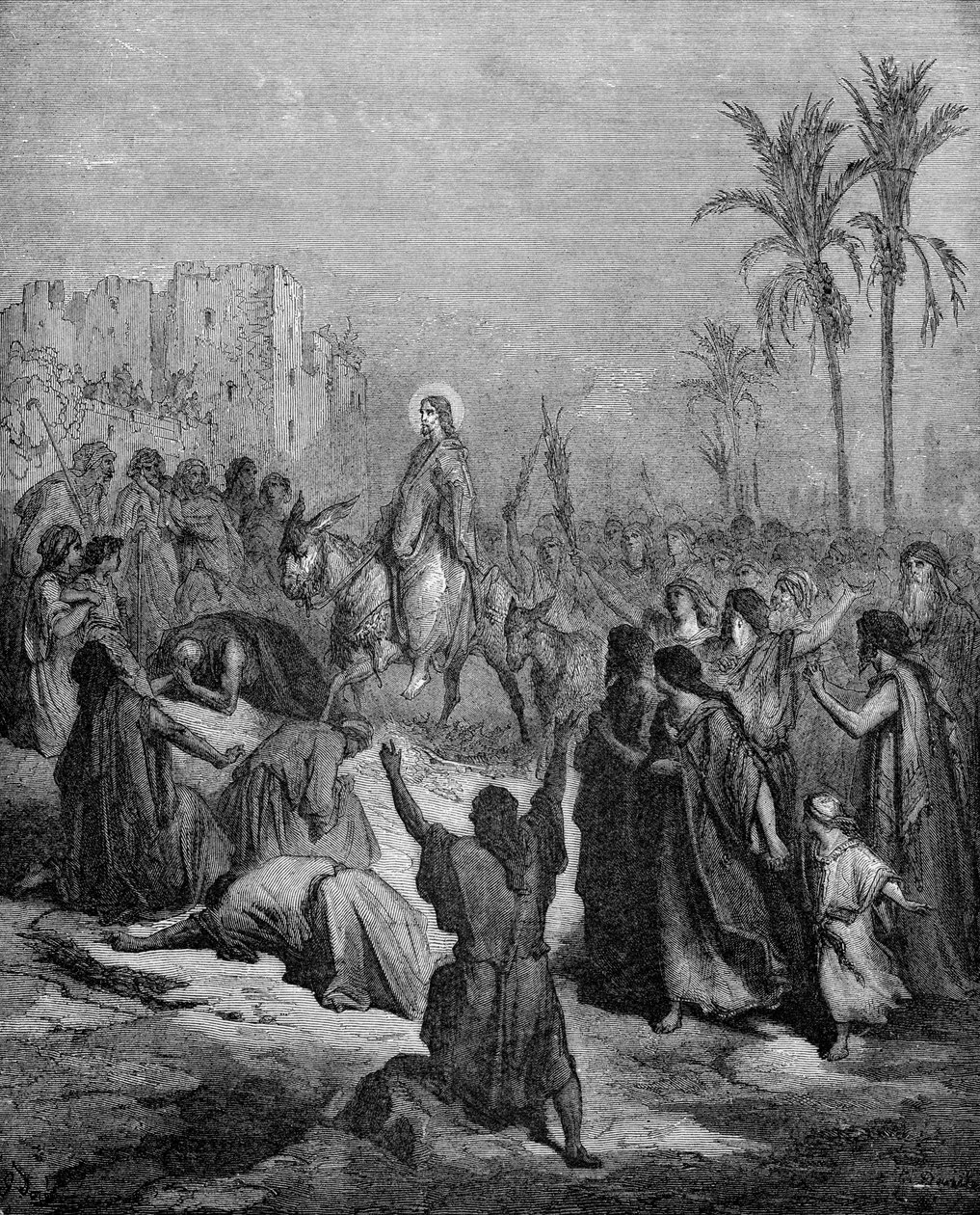 Entrée du Christ à Jérusalem - Gustave Dore