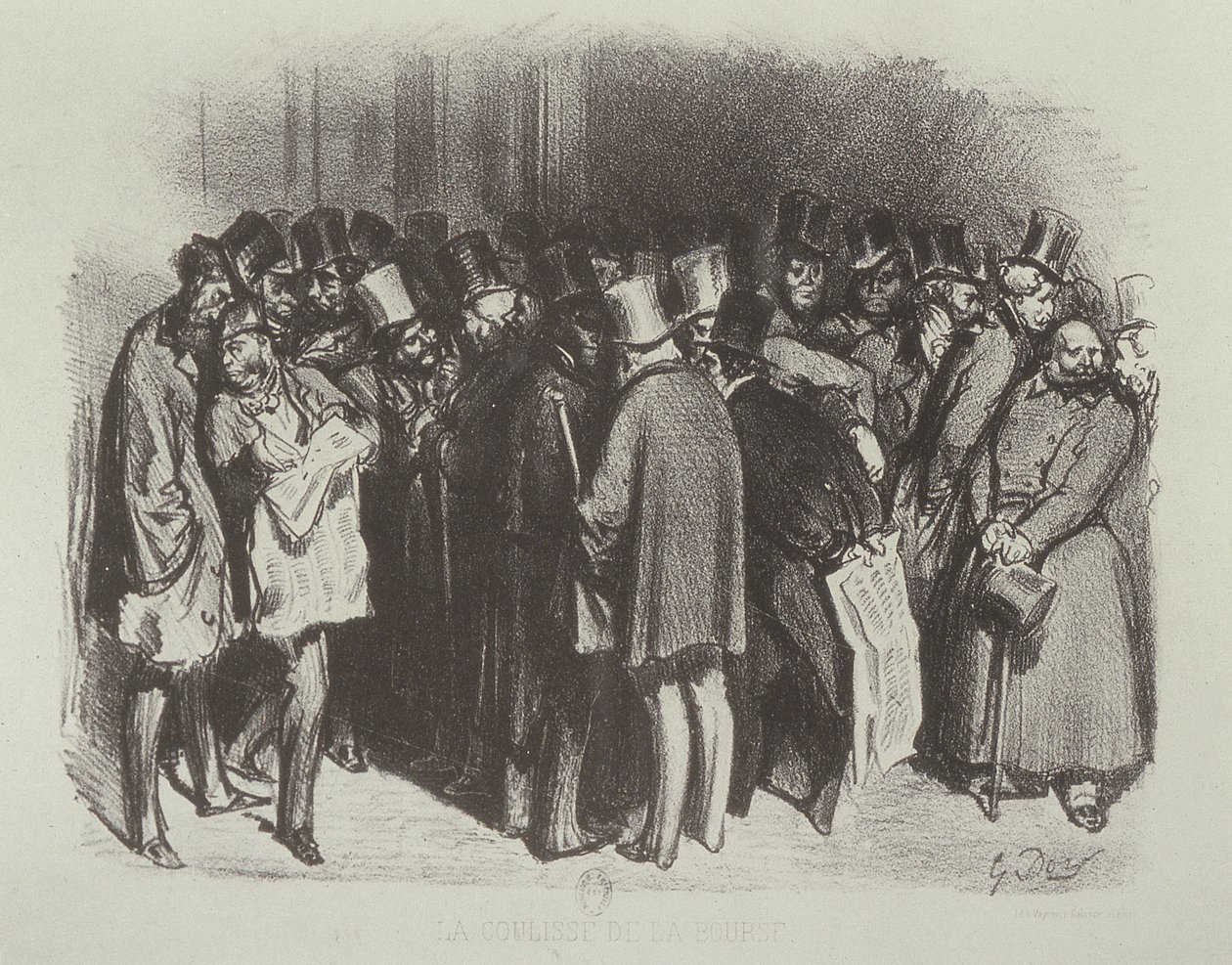 La Coulisse de la Bourse - Gustave Dore