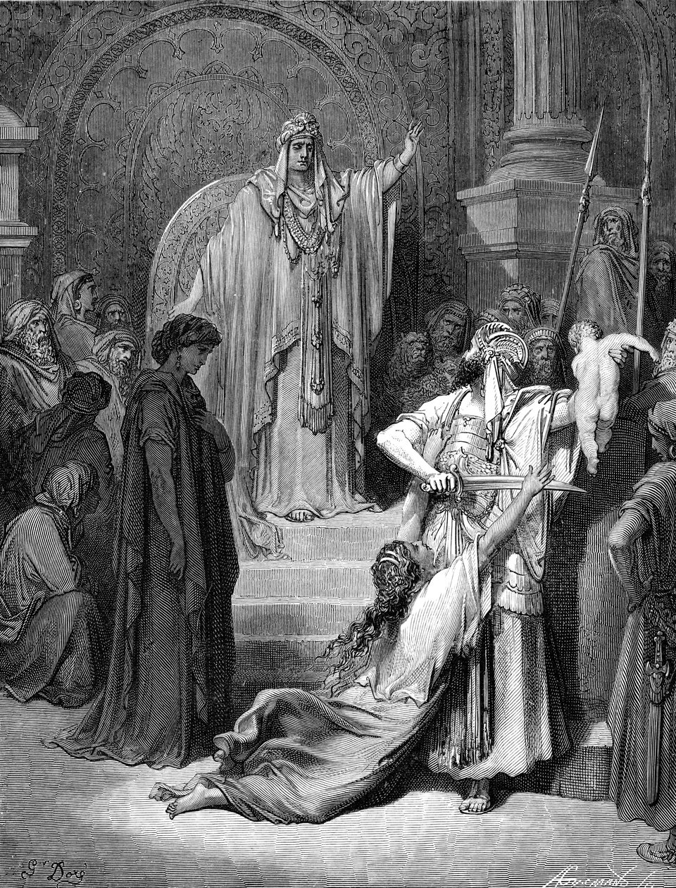 Le jugement de Salomon - Gustave Dore