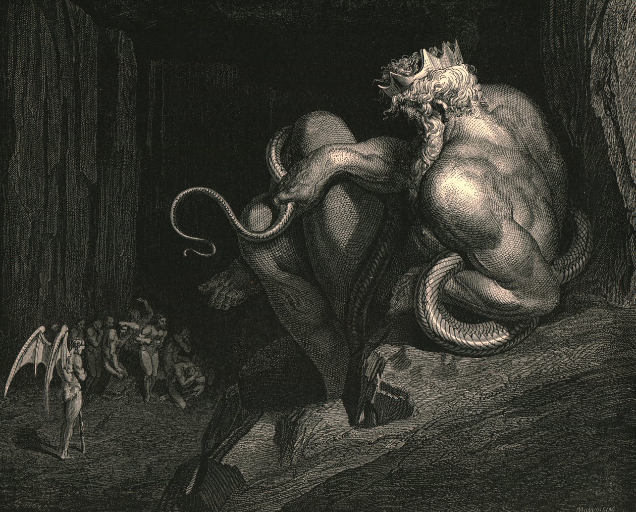 Là se tient Minos, vers 1890 - Gustave Dore