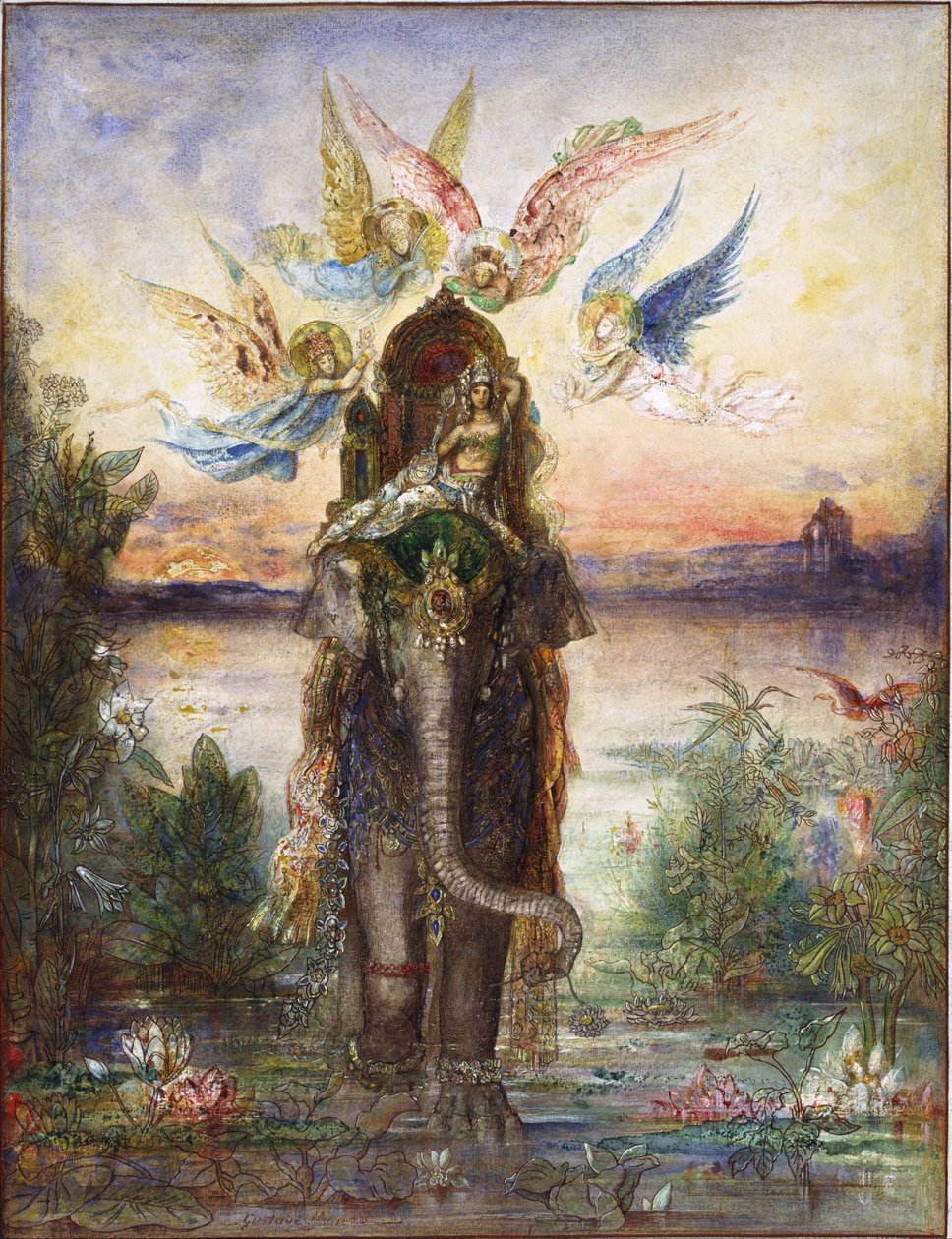Éléphant sacré (Peri). - Gustave Moreau