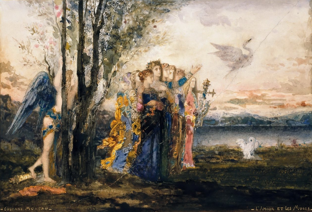 Cupidon et les Muses - Gustave Moreau