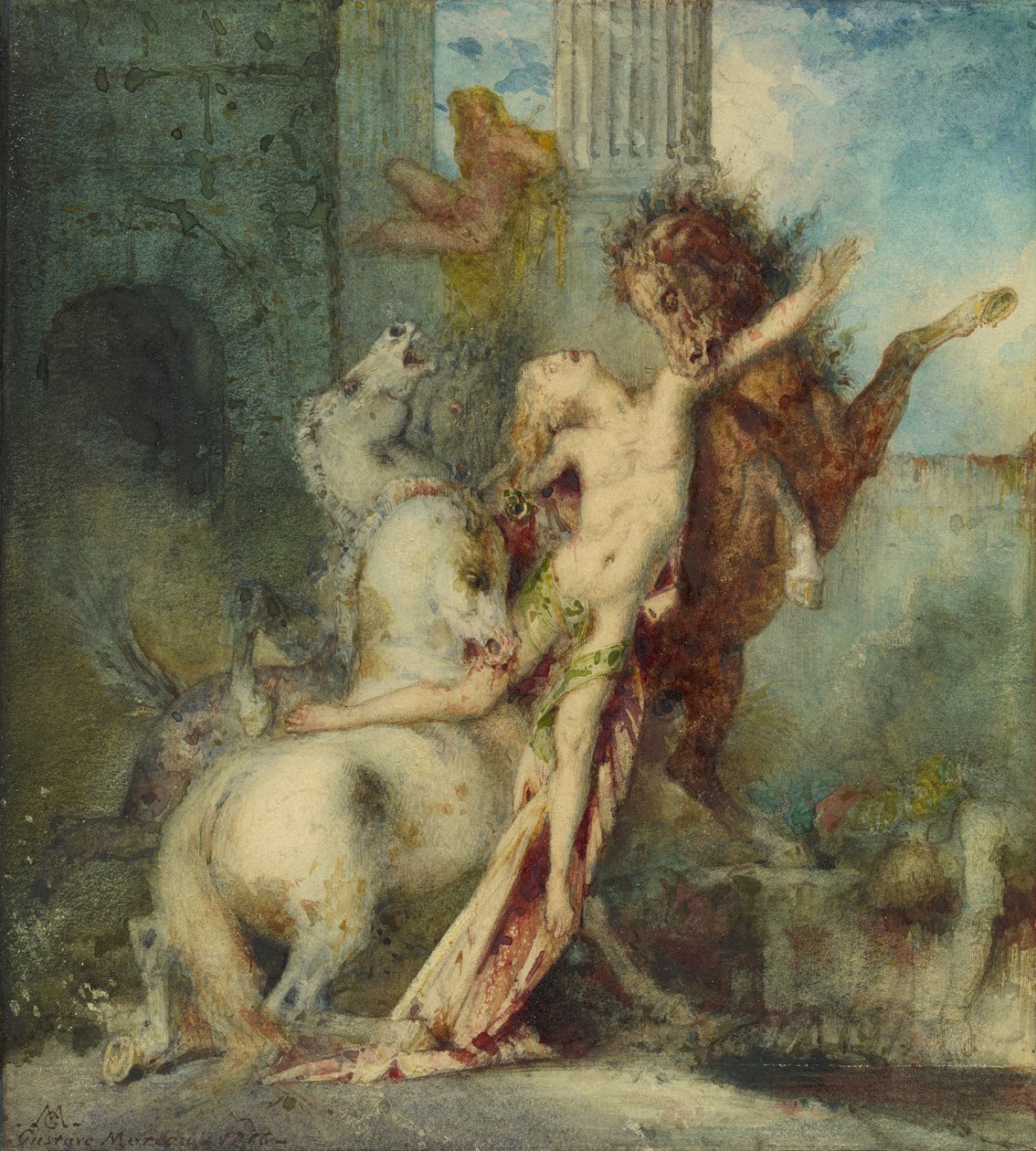 Diomède dévoré par les chevaux - Gustave Moreau