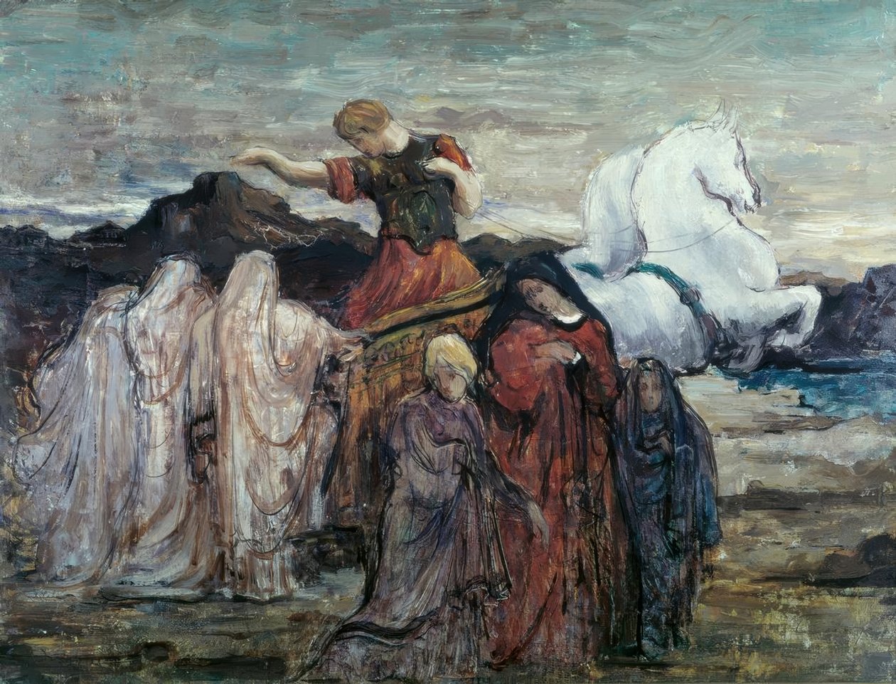 Phaéton et trois femmes. Scène mythologique - Gustave Moreau