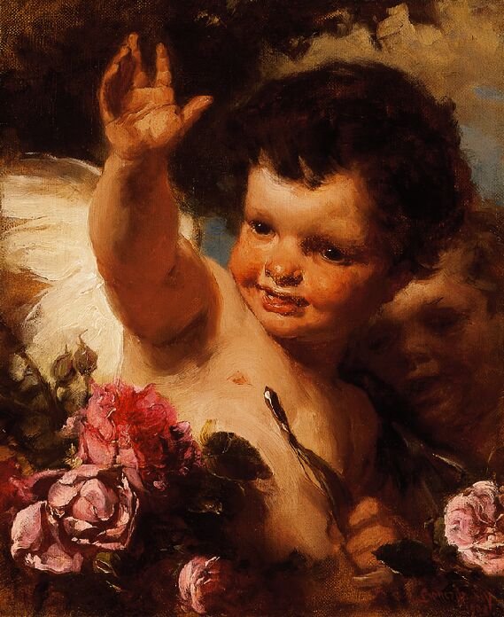 Cupidon à la flèche tirée - Gyula Benczúr