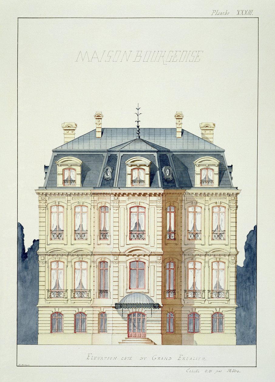 Élévation de la façade d