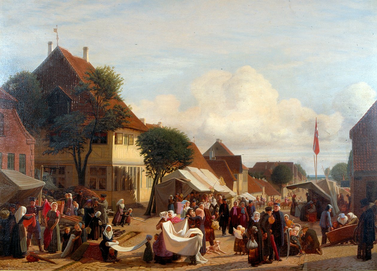 Un jour de marché à Fredericia - H.J. Hammer