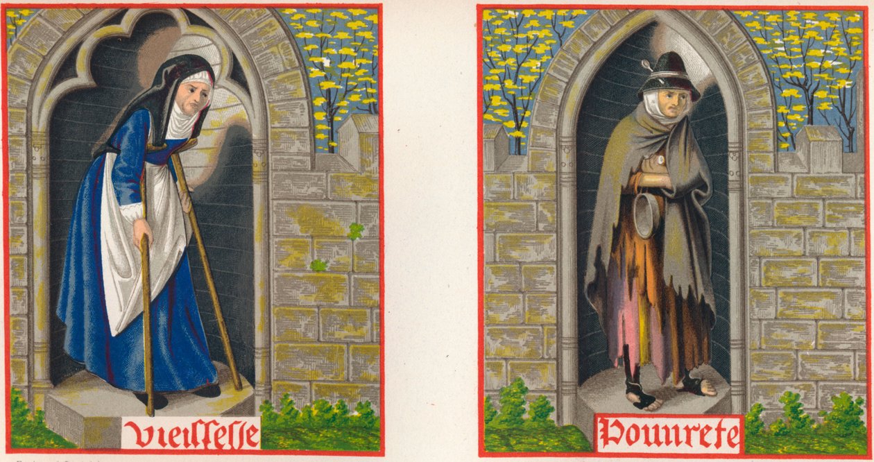 Vieillesse et pauvreté, 15ème siècle, 1849 - H. Moulin