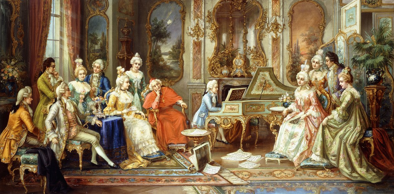 Jeune Mozart donnant un récital - H. Pihnnero