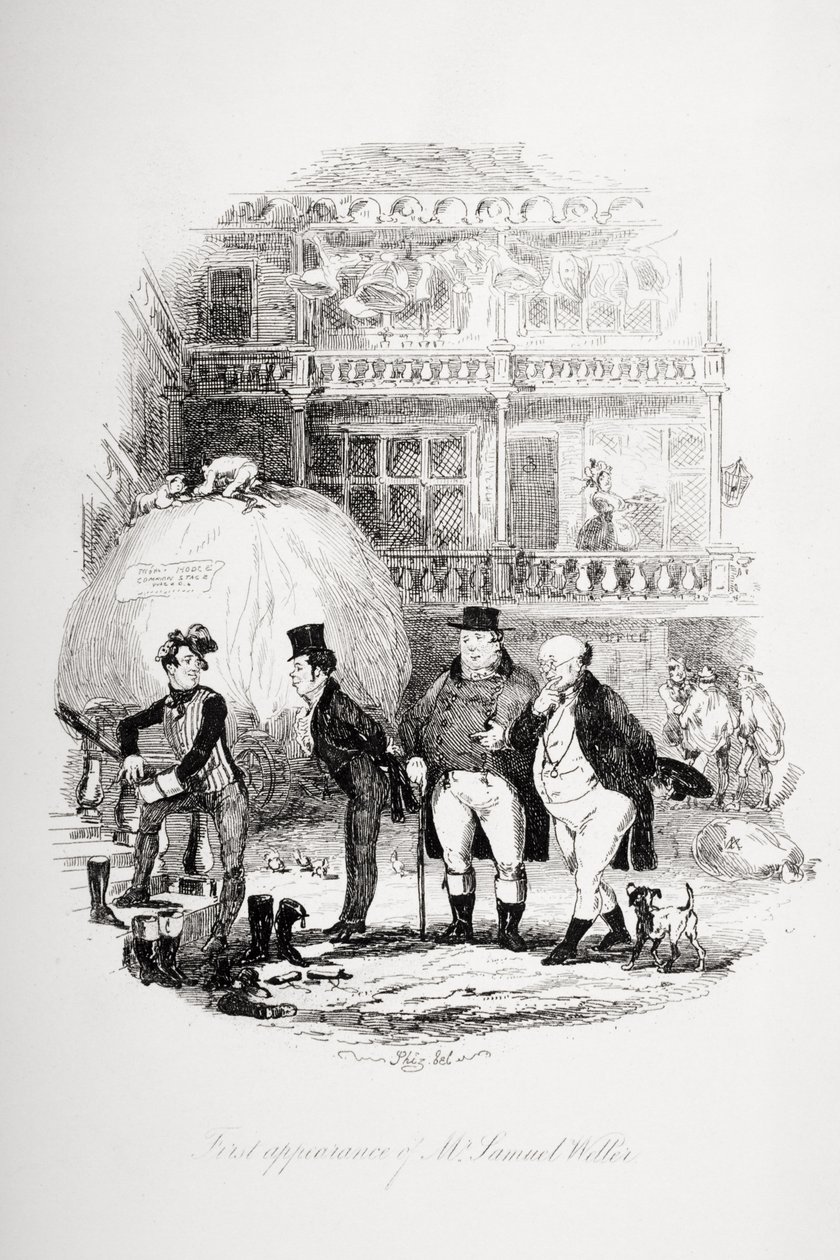 Première apparition de M. Samuel Weller, illustration de 