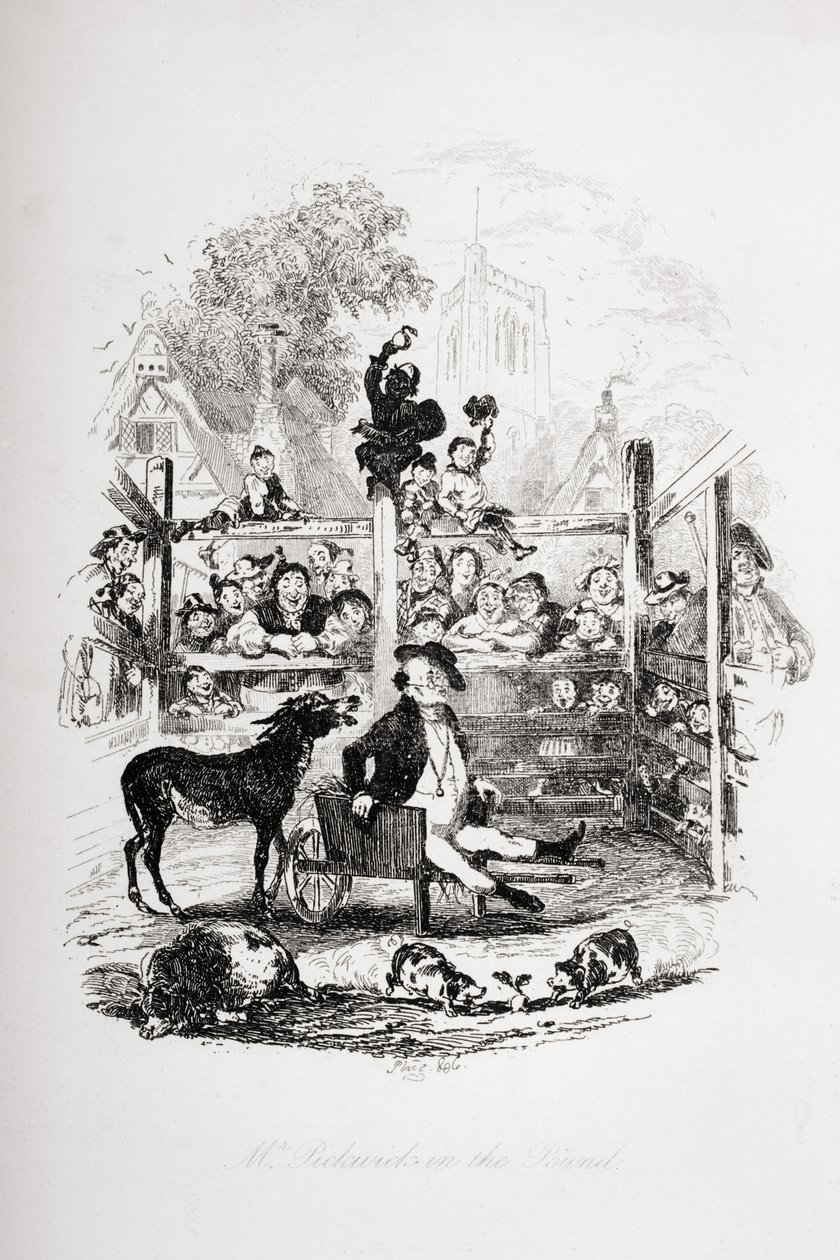 M. Pickwick dans la fourrière, illustration de 