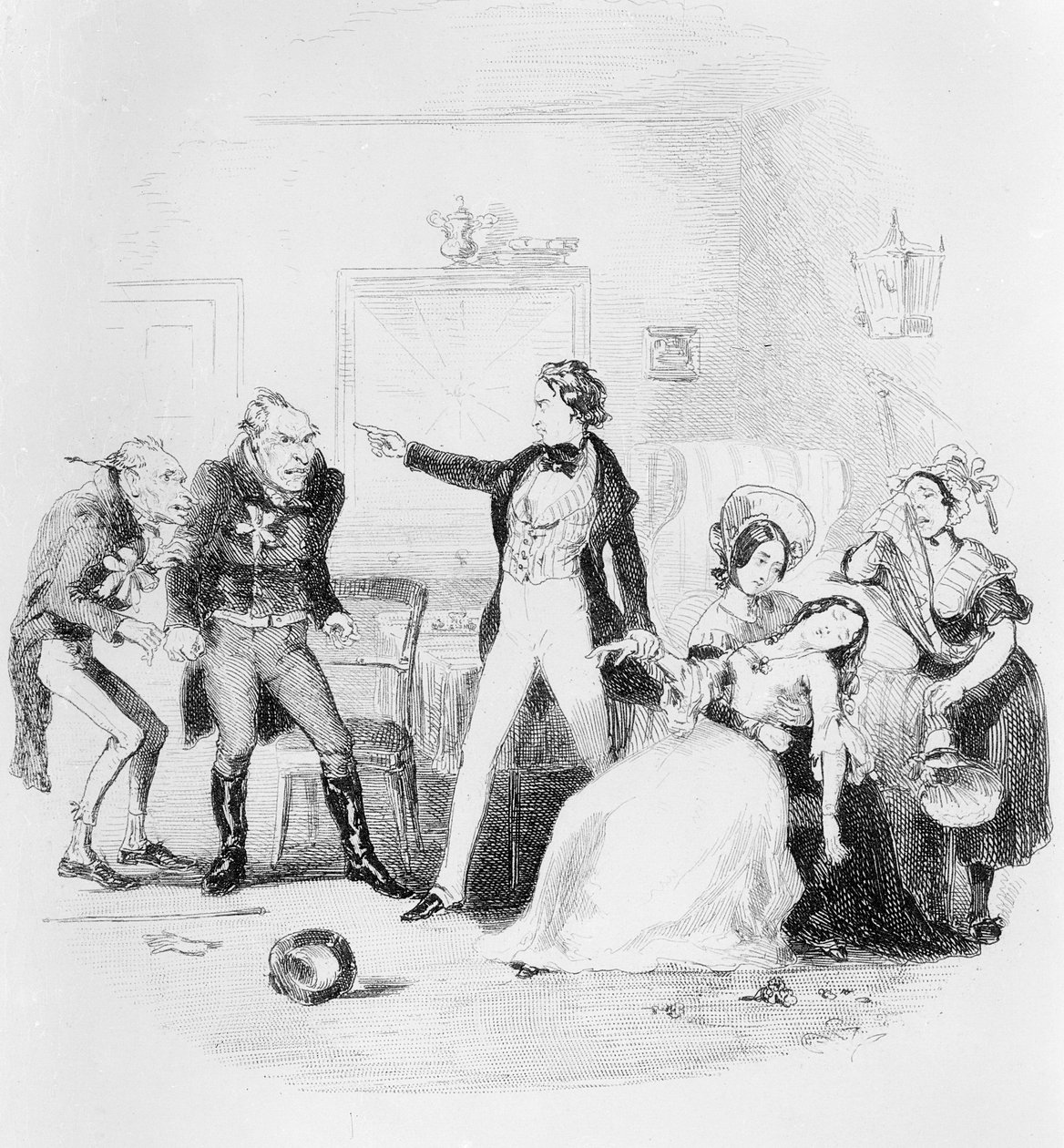 Nicholas félicite Arthur Gride le matin de son mariage, illustration de 