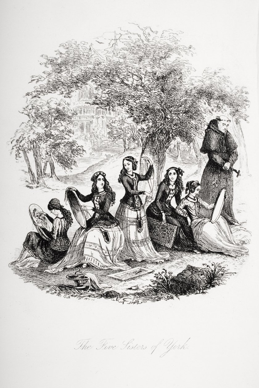 Les cinq sœurs de York, illustration de 