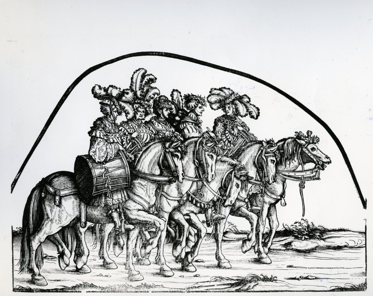 Un groupe de tambours, de la Procession triomphale de l