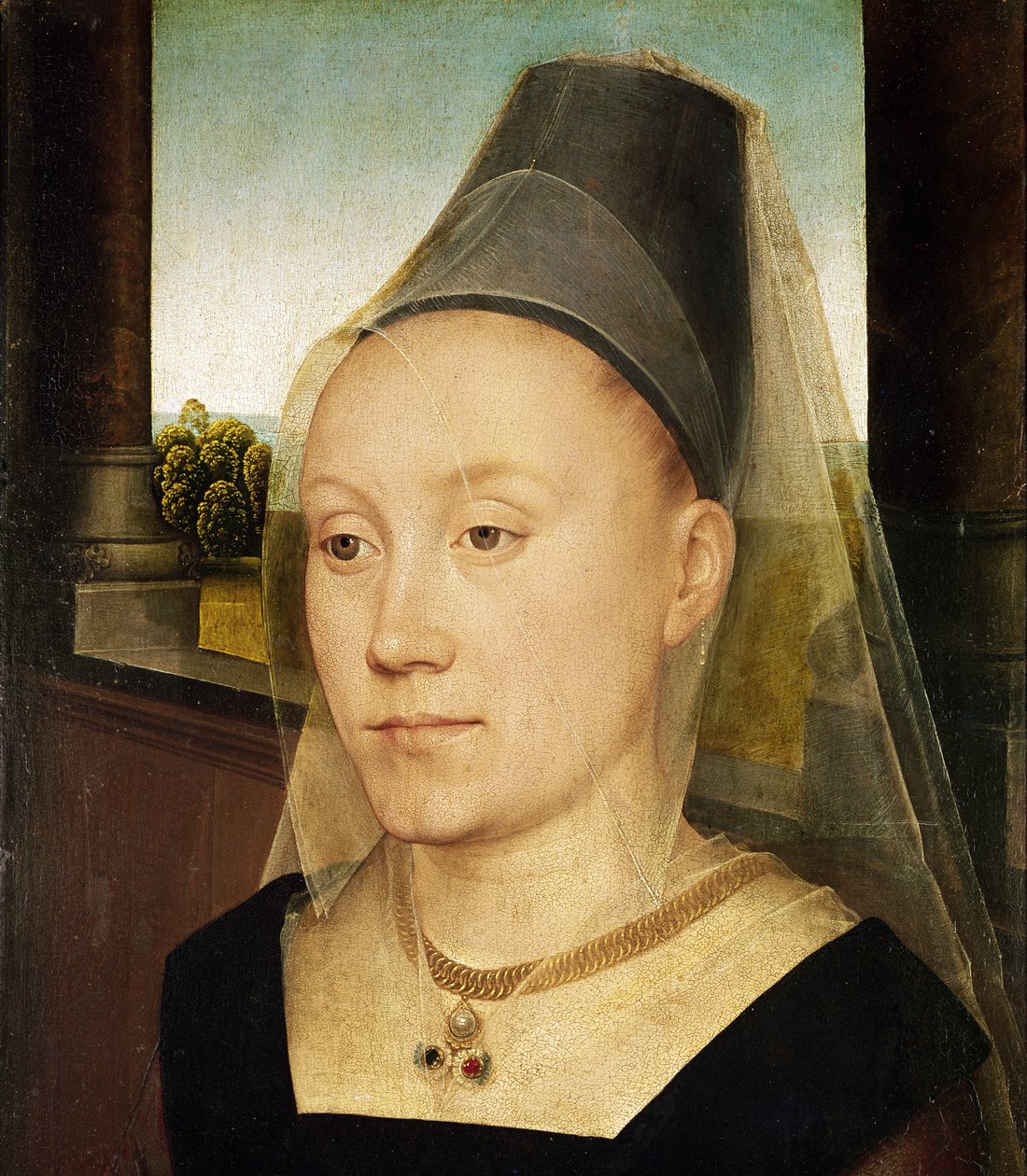 Barbara de Vlaenderberch, c.1472-75 (détail) - Hans Memling