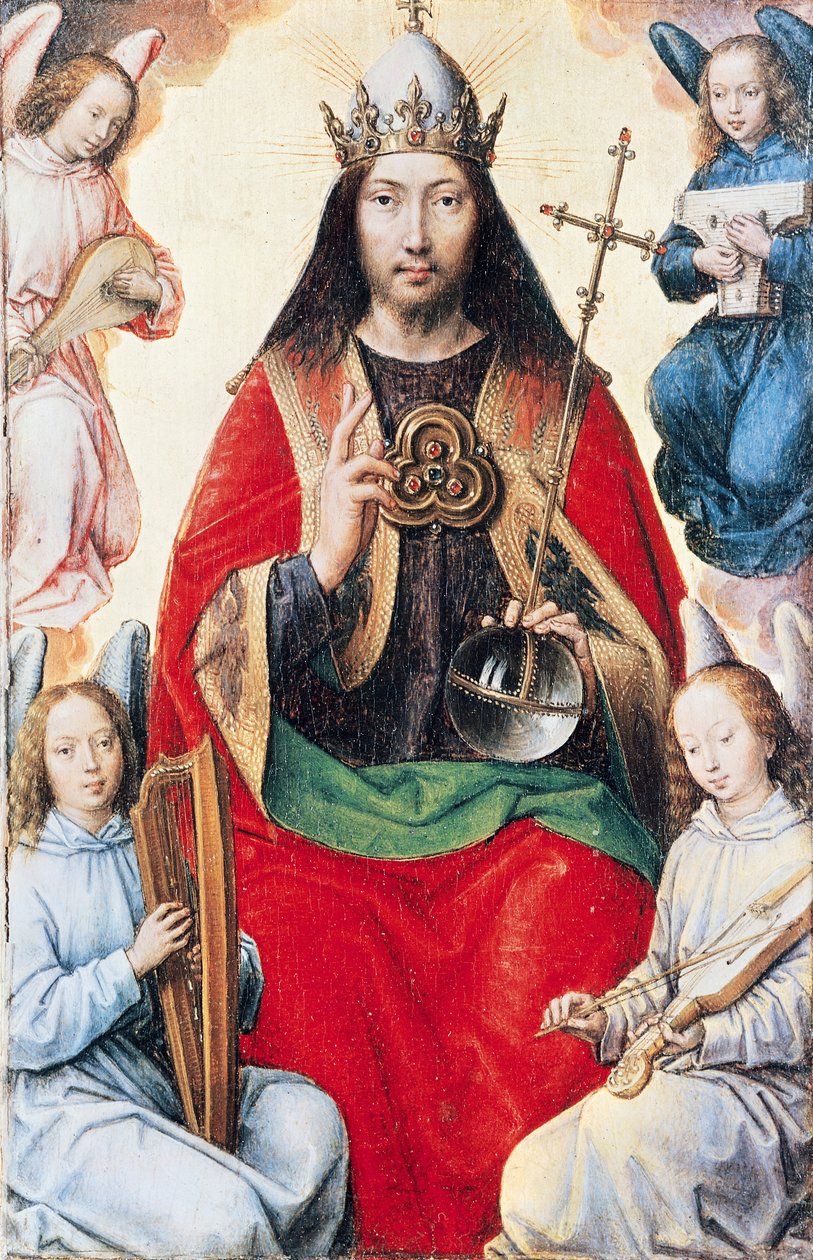 Triptyque de la Vanité terrestre et du Salut divin, Christ en gloire (détail) - Hans Memling