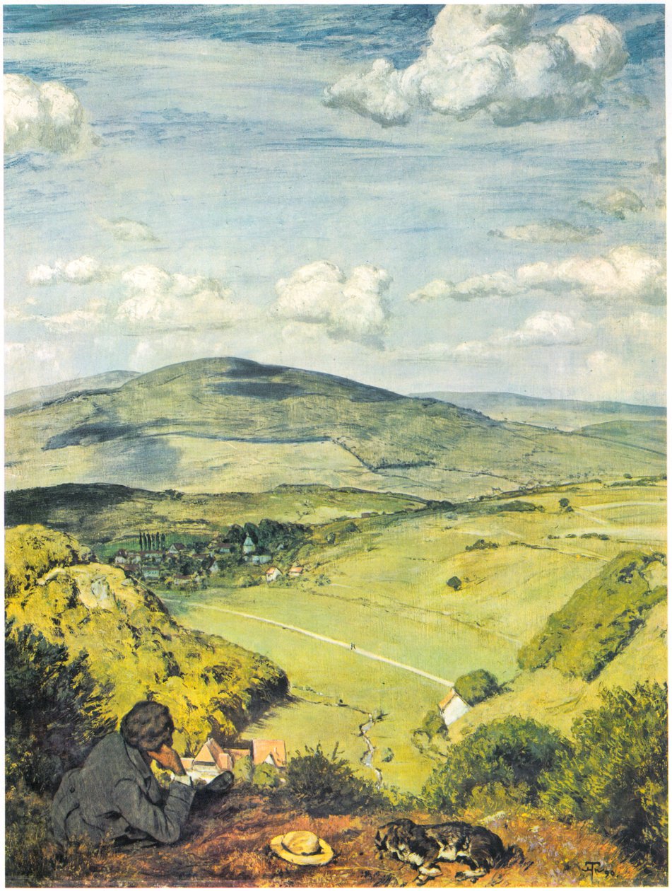 Vue sur une vallée du Taunus / Paysage du Taunus - Hans Thoma