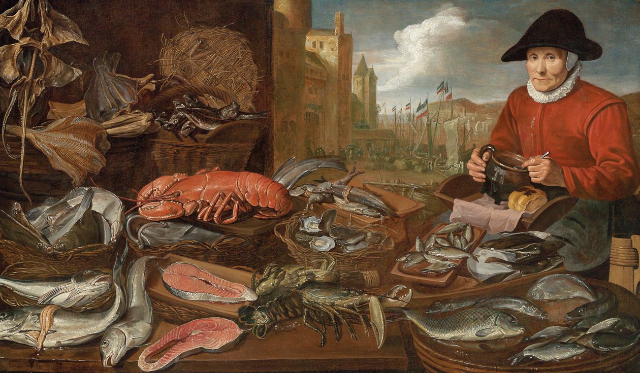 Un marché aux poissons - Hans van Essen