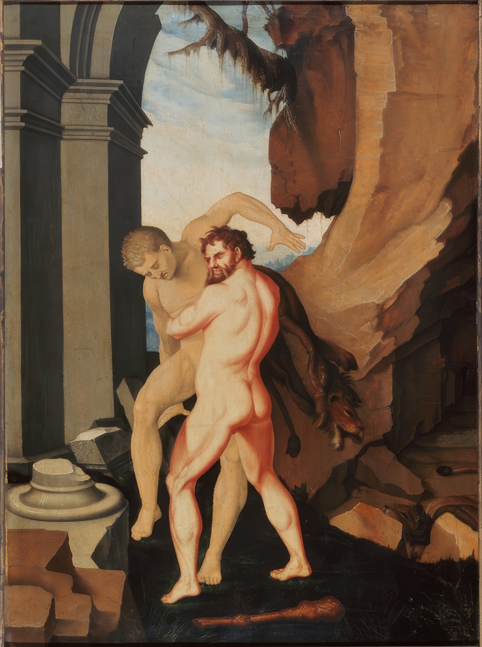 Hercule et Antée - Hans Baldung Grien
