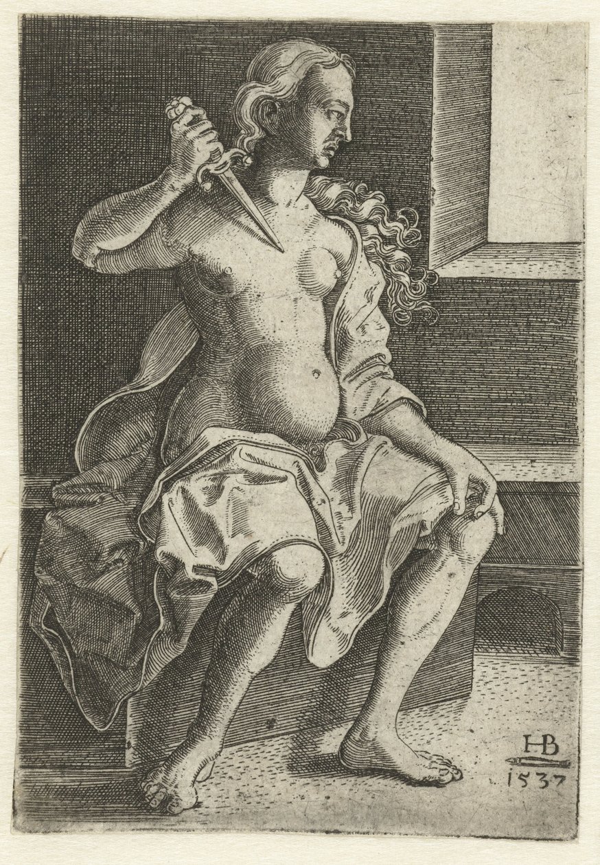 Lucrèce se poignarde - Hans Brosamer