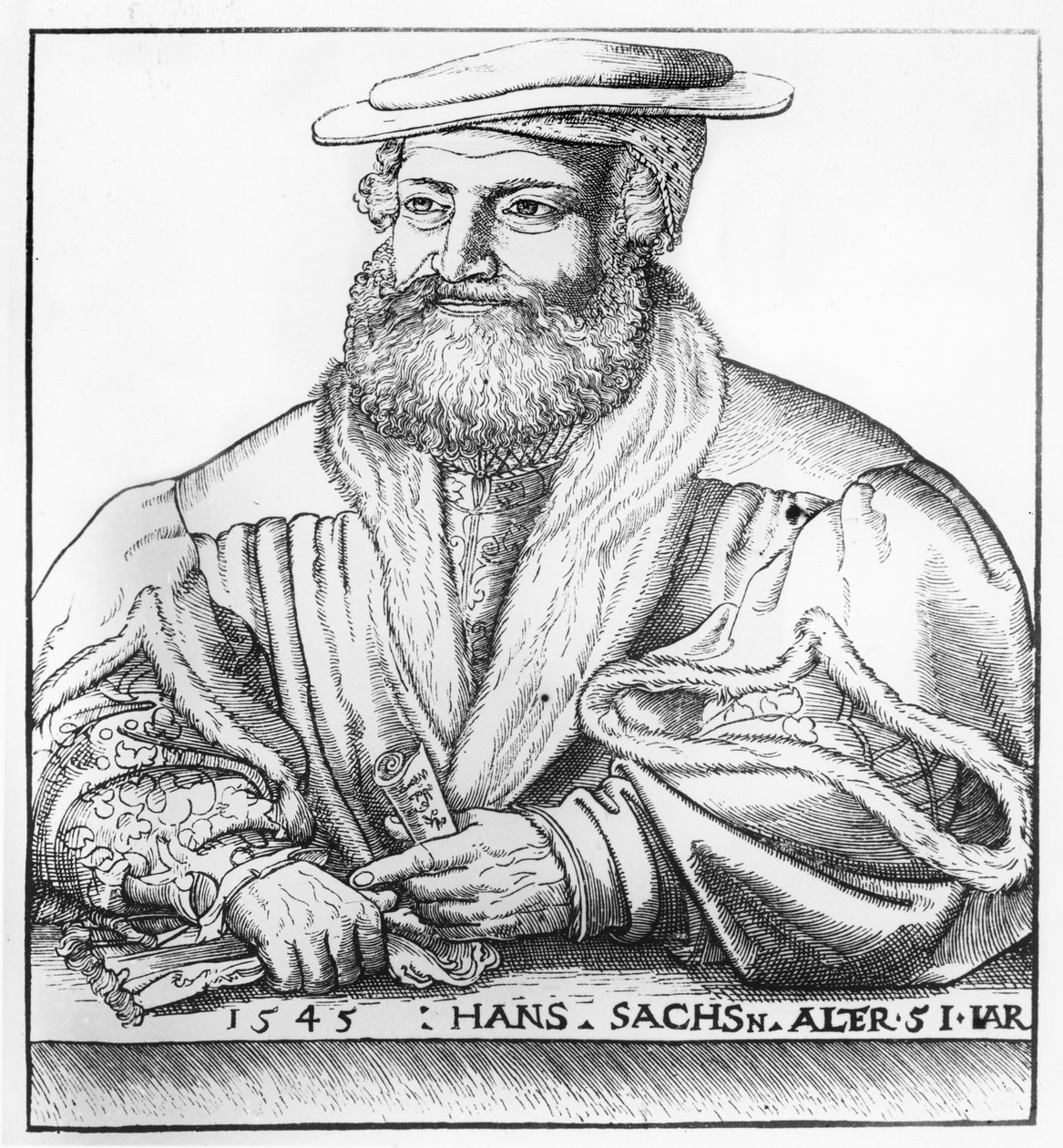 Portrait de Hans Sachs, 1545 - Hans Brosamer
