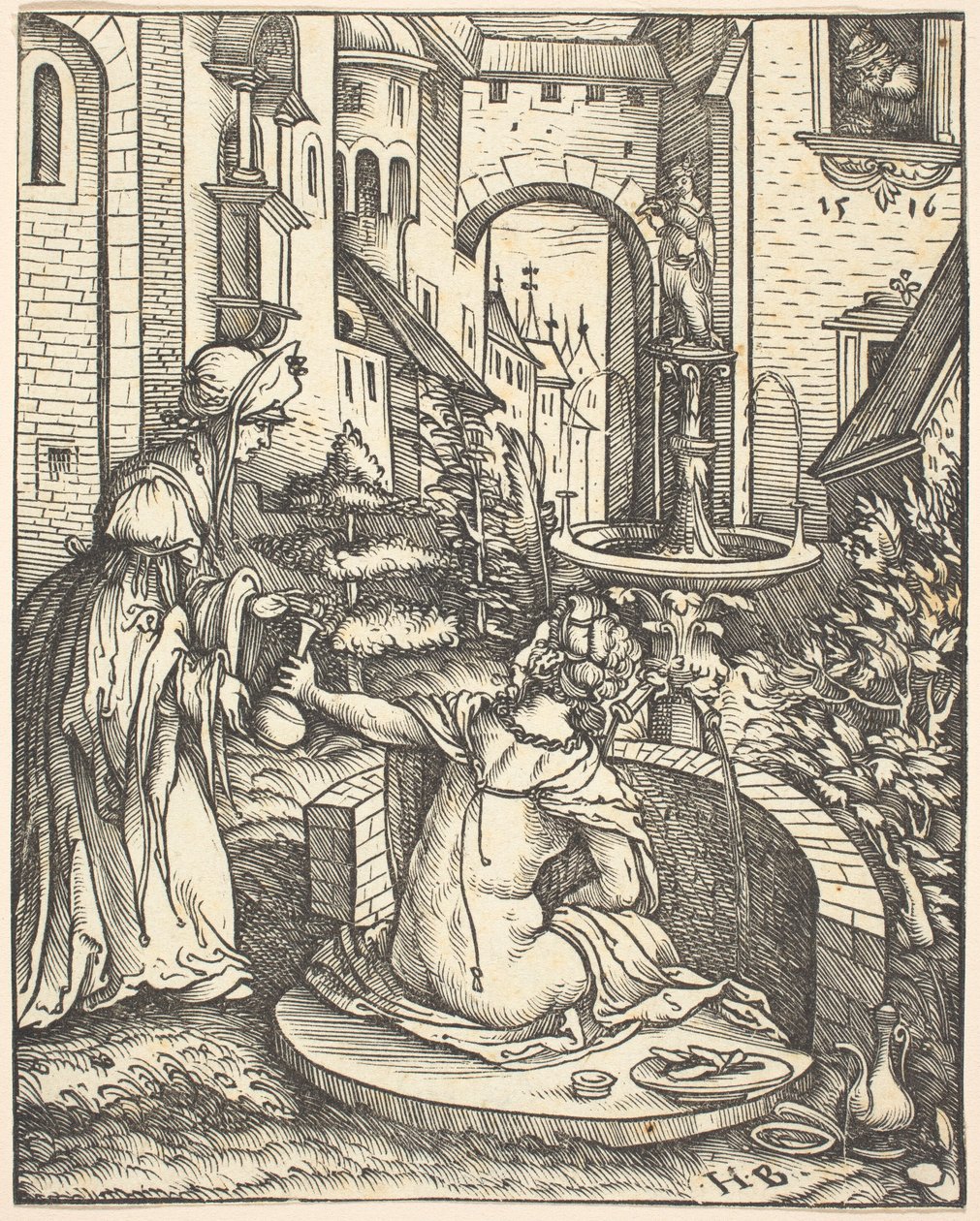 Bethsabée à son bain - Hans Burgkmair I